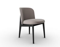 ABREY Wooden chair with upholstered seat and backrest