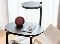 MADAME Bedside table with an oval top and built-in LED light