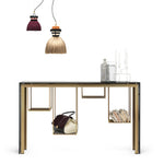 TOKYO Konzola s metalnom strukturom i donjim policama u metalu lakiranom mat zlatu