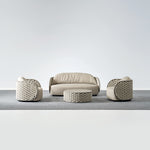 LILI Set of two armchairs, one sofa and coffe table