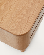 SALAYA Bedside table in ash plywood FSC Mix Credit, 55 cm x 50 cm