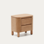 SALAYA Bedside table in ash plywood FSC Mix Credit, 55 cm x 50 cm