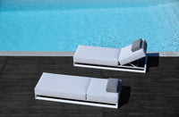 NUBES Double sunlounger with wheels