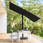 Nano UX cantilever umbrella - Full black, Square 2,5 m x 2,5 m
