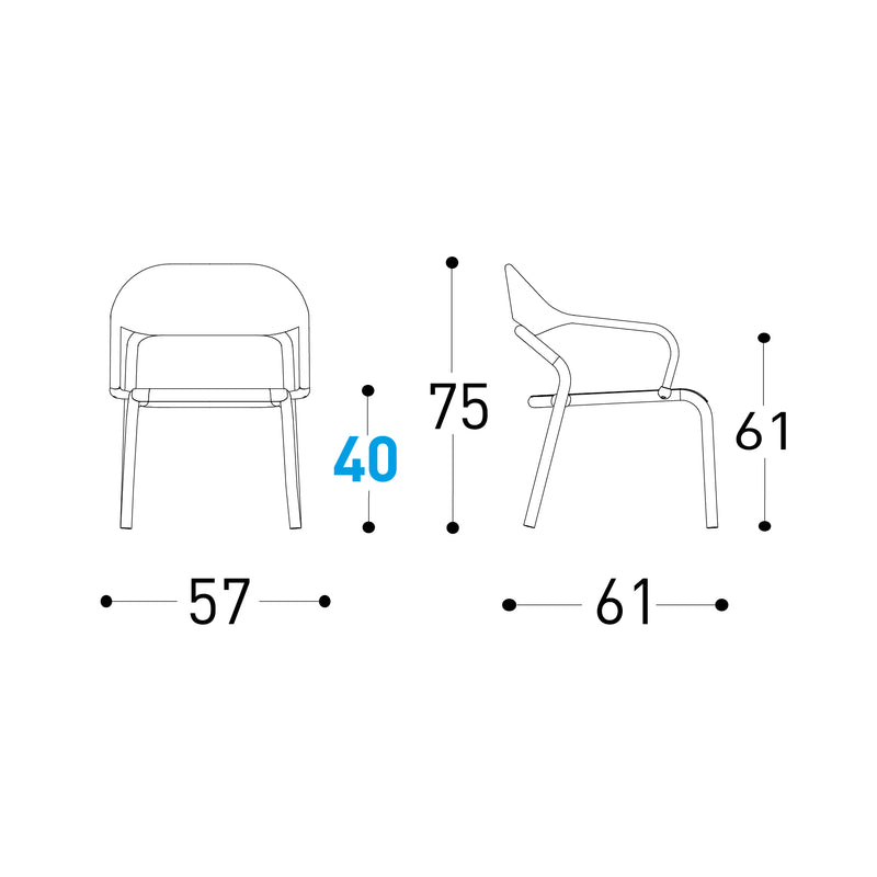 NOSS Vrtna blagovaonska fotelja