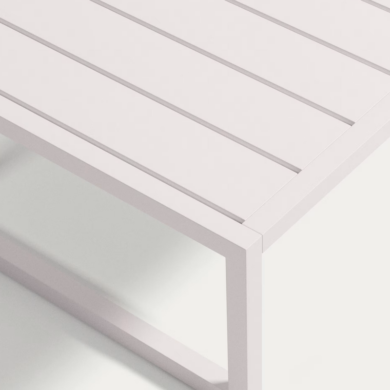 COMOVA Vanjski pomoćni stolić od zelenog aluminija, 60x60 cm