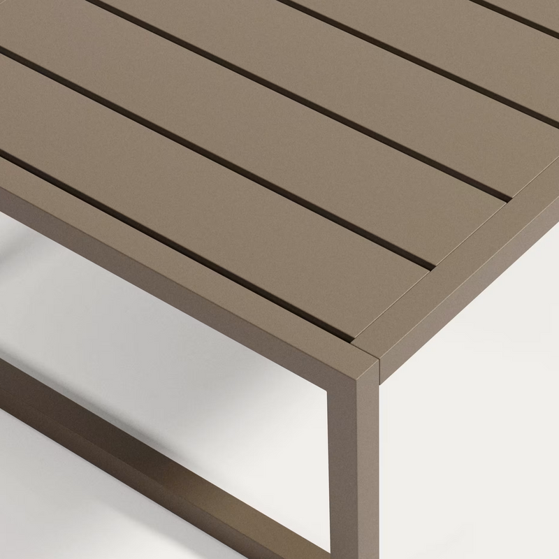 COMOVA Vanjski pomoćni stolić od zelenog aluminija, 60x60 cm