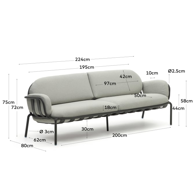 JONCOLS Garden 3-seater sofa
