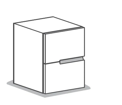 SEGNO 2 drawer nightstand