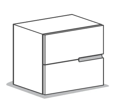 SEGNO 2 drawer nightstand