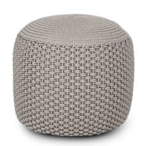 SMALL STONE Ottoman padded with polystyrene microspheres with C-04 braiding