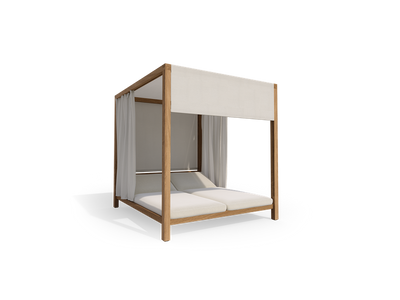 PURE CABANA Vanjski ležaj s okvirom od tikovine