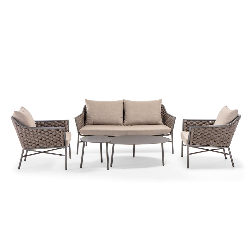 COSMIC Outdoor set of 2 armchairs, one sofa and coffee table