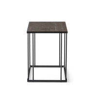 RENEE Squarish table set on a metal base