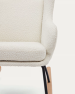 MAUSTIN Stolica na ljuljanje s čeličnom konstrukcijom i bukovim drvetom