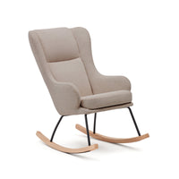 MAUSTIN Rocking chair with a steel structure and beech wood