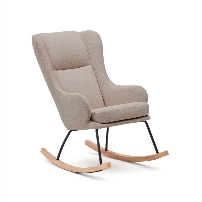 MAUSTIN Rocking chair with a steel structure and beech wood