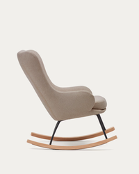 MAUSTIN Rocking chair with a steel structure and beech wood