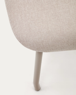 BELINA Footrest in chenille footrest with steel legs