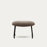 BELINA Footrest in chenille footrest with steel legs