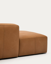 LEATHER BLOK Smeđa kožna sofa, 330 cm