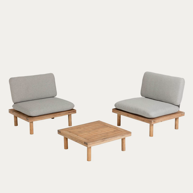 VIRIDIS 2 armchairs and 1 table set FSC 100%