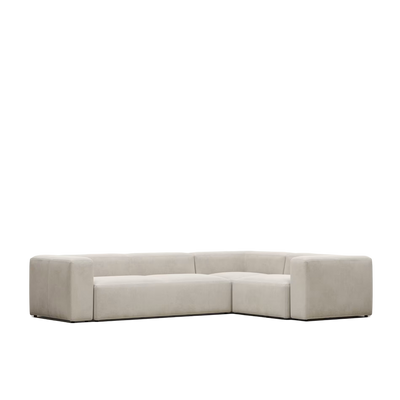 BLOK 4 seater corner sofa in beige, 320 x 230 cm / 230 x 320 cm