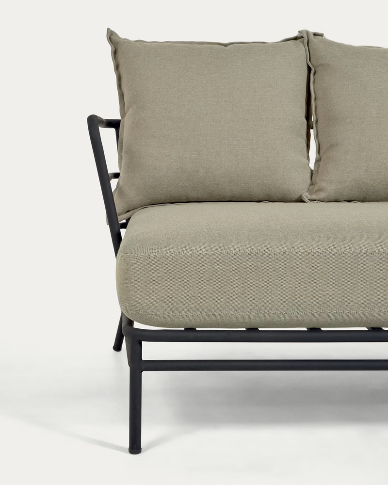 MARELUZ trosjed od crnog čelika, 197 cm