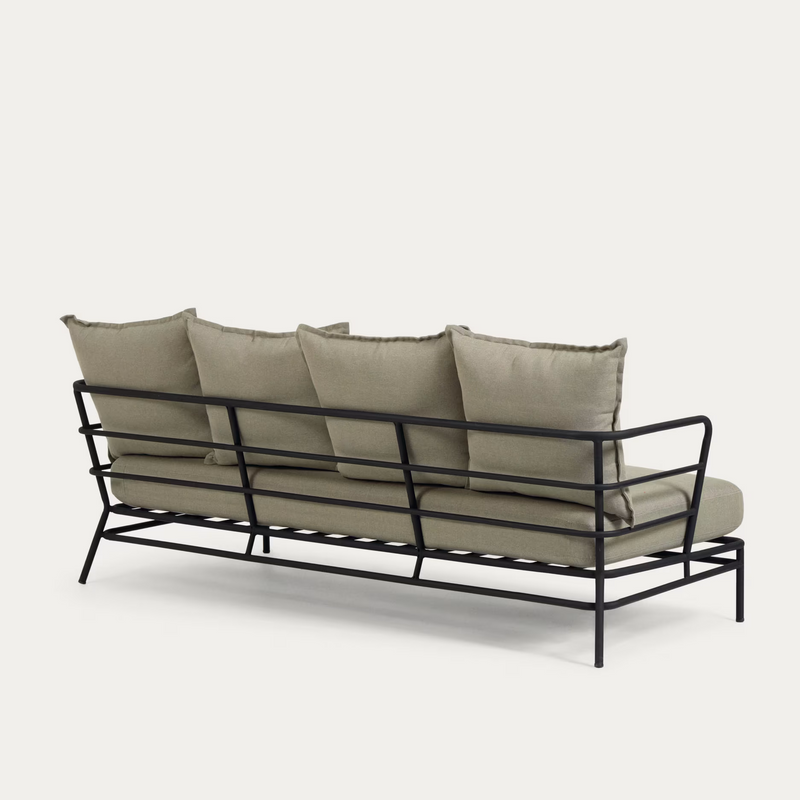 MARELUZ trosjed od crnog čelika, 197 cm