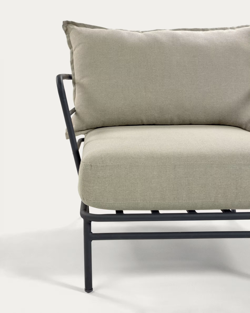 MARELUZ Fotelja od crnog čelika