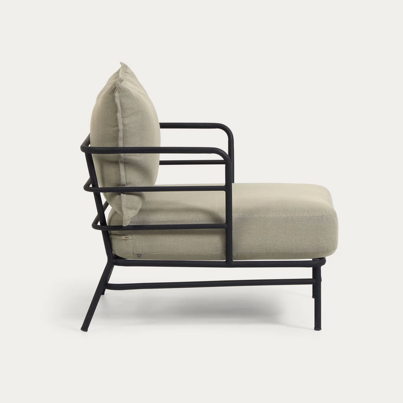 MARELUZ Fotelja od crnog čelika