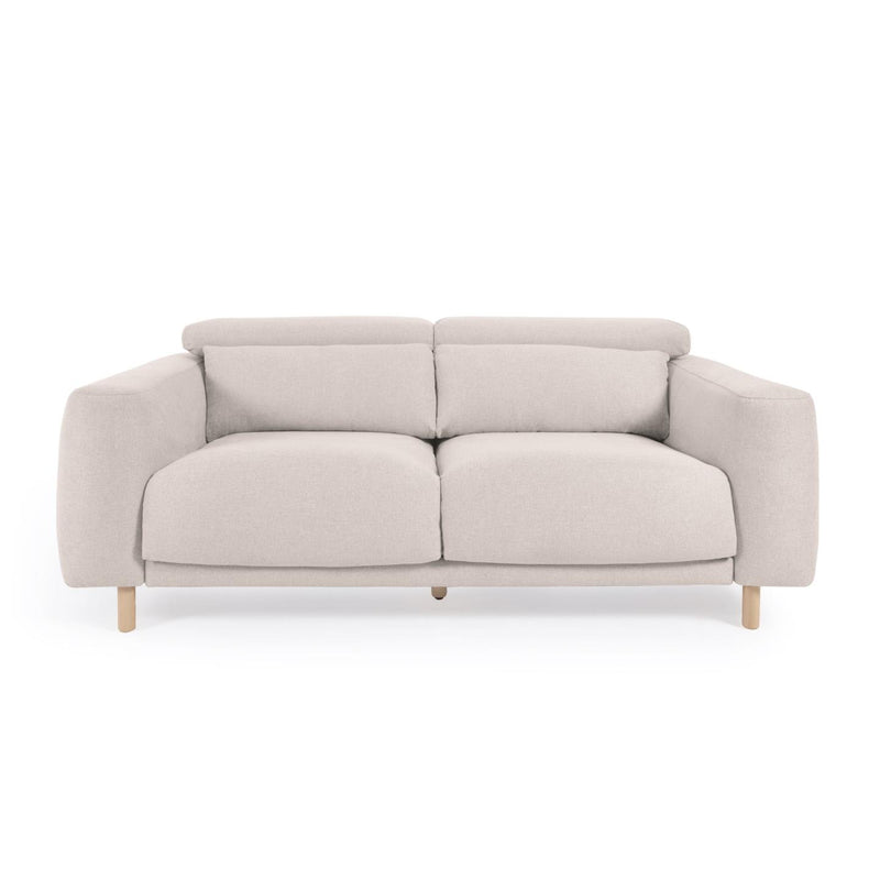 SINGA 3 seater sofa in white, 215 cm