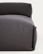 SQUARE Ležaljka s naslonom u bež boji s crnim aluminijem