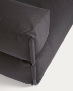 SQUARE Ležaljka s naslonom u bež boji s crnim aluminijem