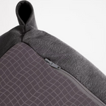 SQUARE Ležaljka s naslonom u bež boji s crnim aluminijem