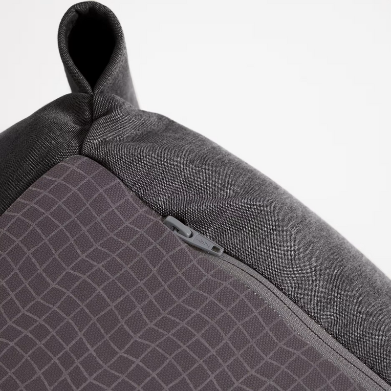 SQUARE Ležaljka s naslonom u bež boji s crnim aluminijem