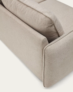 CARLOTA dvosjed na razvlačenje u beige chenille, 140 cm