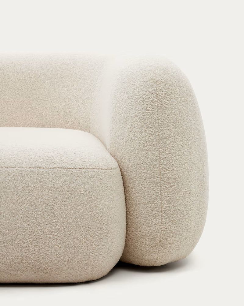 MARTINA 3-seater sofa in off-white shearling