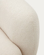 MARTINA 3-seater sofa in off-white shearling