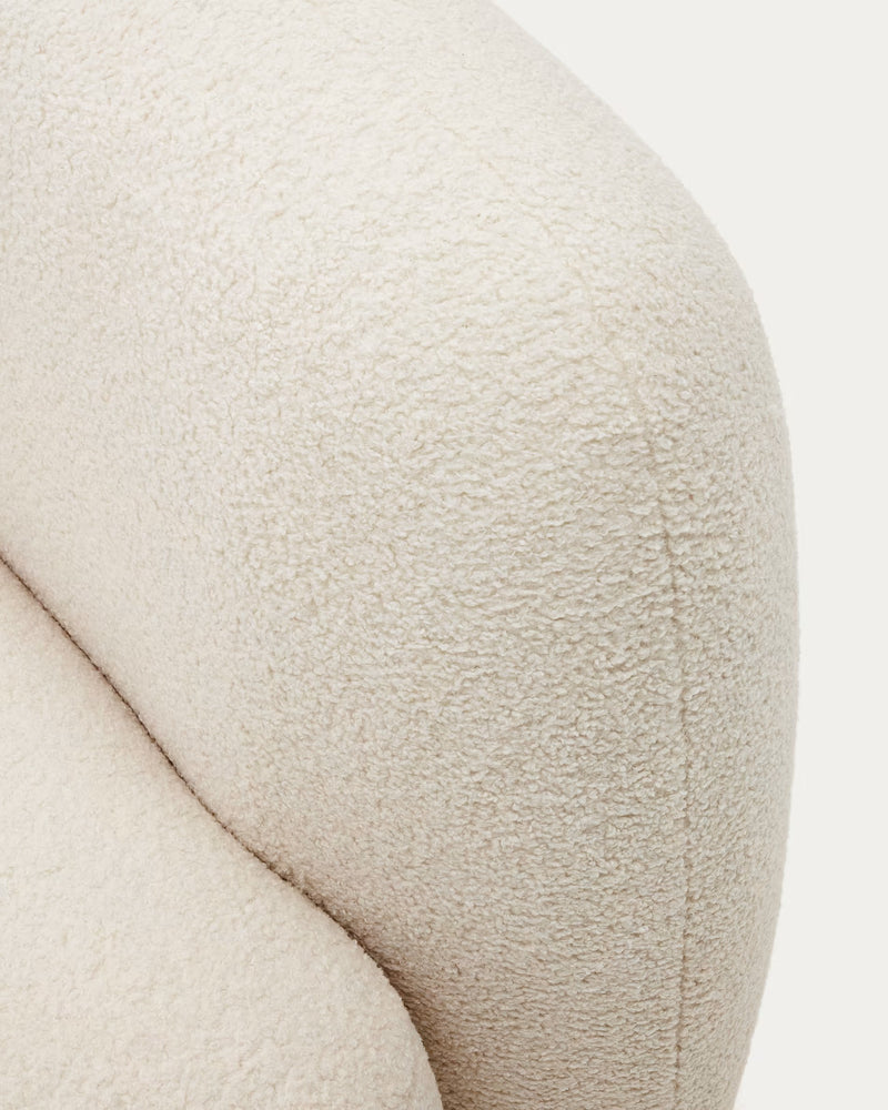 MARTINA 3-seater sofa in off-white shearling