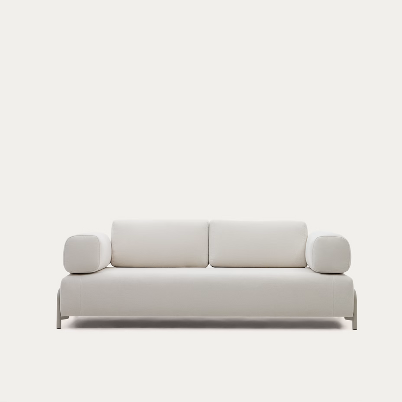 COMPO 3-seater sofa with grey metal structure, 232 cm
