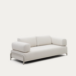 COMPO 3-seater sofa with grey metal structure, 232 cm
