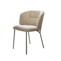 SWEEL Padded armchair with metal legs