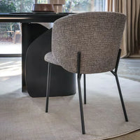 SWEEL Padded armchair with metal legs