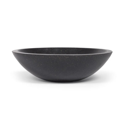 DELINA Round countertop washbasin in black terrazzo Ø 40 cm