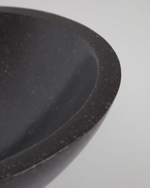 DELINA Round countertop washbasin in black terrazzo Ø 40 cm