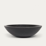 DELINA Round countertop washbasin in black terrazzo Ø 40 cm