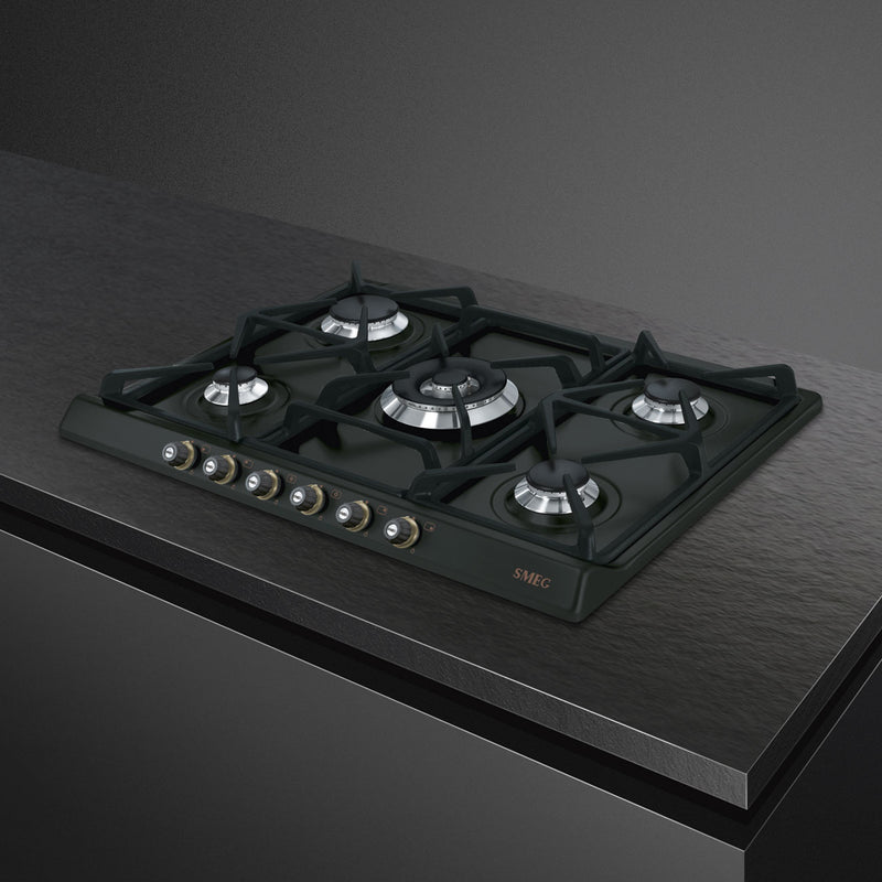 CORTINA plinska ploča za kuhanje, 70/75 cm, crna