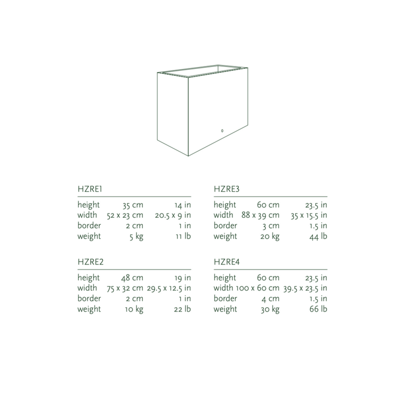 RECTENGULAR Niske posude za sadnice