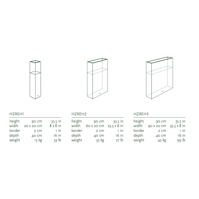 RECTENGULAR Visoke posude za sadnju